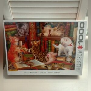 EuroGraphics Library Kittens 1000 Jigsaw Puzzle NWT